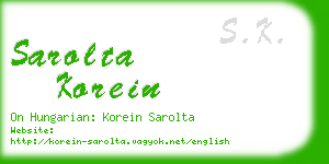 sarolta korein business card